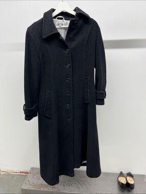 Jones Studio Black Long Pea Coat